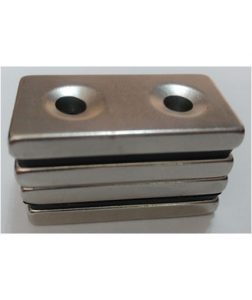 Neodyum - Dikdörtken Havşa Delikli Mıknatıslar